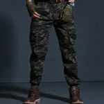 High Quality Khaki Casual Pants Men Tactical Joggers Camouflage Cargo Pants Multi-Pocket Fashions Black Army Trousers Work Wear