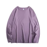 Privathinker Hip Hop Baggy T-shirt For Men Long Sleeve Fashion Brand Cotton Luxury Brand Tops Casual Solid Color Male Tees