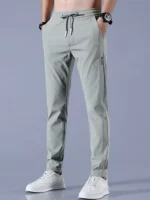 Men's Pants Gym Mens Clothing Ice Silk Pants Trousers Man Big Size Mens Designer Clothes Sport Cargo Sweatpants Baggy Summer Y2k