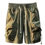 Mens Cargo Shorts Baggy Short Pants for Men with Pockets Oversize Loose Solid Long Draw String Bermuda Wide Half Big Size Jorts