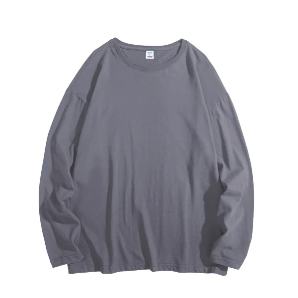 Privathinker Hip Hop Baggy T-shirt For Men Long Sleeve Fashion Brand Cotton Luxury Brand Tops Casual Solid Color Male Tees