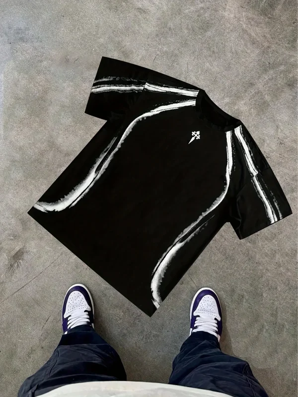 2025 Summer new retro 3D printed street fashion casual comfortable soft and skin-friendly men's T-shirt