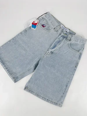 Retro Hip Hop Cartoon Graphic Streetwear Denim Shorts Y2k Big Boy Embroidery Baggy Jorts Harajuku Gym Basketball Shorts Men