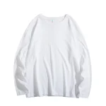 Privathinker Hip Hop Baggy T-shirt For Men Long Sleeve Fashion Brand Cotton Luxury Brand Tops Casual Solid Color Male Tees