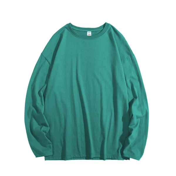 Privathinker Hip Hop Baggy T-shirt For Men Long Sleeve Fashion Brand Cotton Luxury Brand Tops Casual Solid Color Male Tees