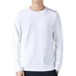 T Shirt For Men Cotton Long Sleeve T-shirts Solid Color Men's Clothing Full Length Sleeve For Spring And Autumn Undershirts
