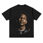 American professional basketball star pattern printed T-shirt trend casual loose 100% cotton round neck short-sleeved T-shirt