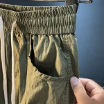 Mens Cargo Shorts Baggy Short Pants for Men with Pockets Oversize Loose Solid Long Draw String Bermuda Wide Half Big Size Jorts