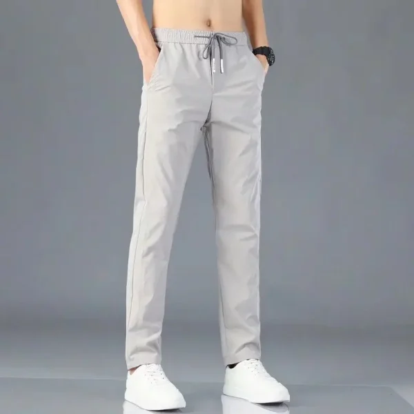 Men's Pants Gym Mens Clothing Ice Silk Pants Trousers Man Big Size Mens Designer Clothes Sport Cargo Sweatpants Baggy Summer Y2k
