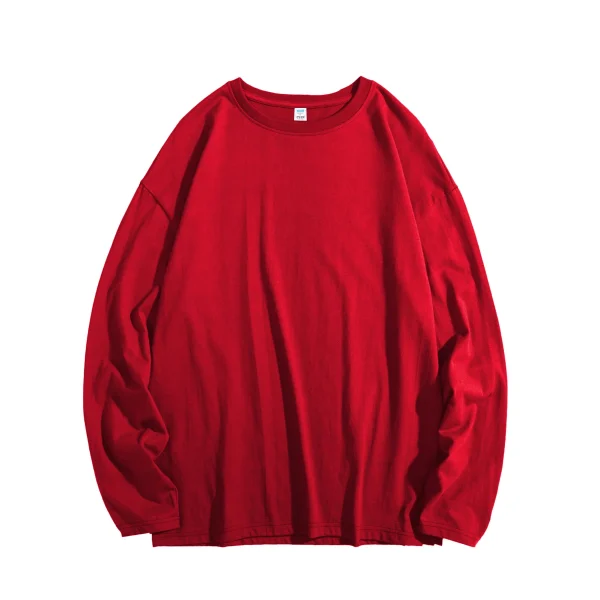 Privathinker Hip Hop Baggy T-shirt For Men Long Sleeve Fashion Brand Cotton Luxury Brand Tops Casual Solid Color Male Tees