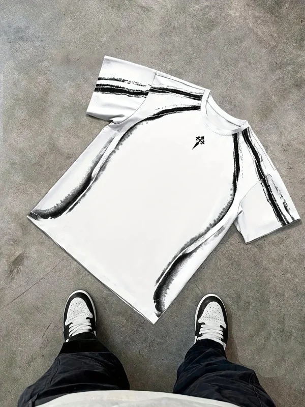 2025 Summer new retro 3D printed street fashion casual comfortable soft and skin-friendly men's T-shirt