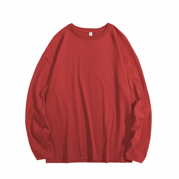 Privathinker Hip Hop Baggy T-shirt For Men Long Sleeve Fashion Brand Cotton Luxury Brand Tops Casual Solid Color Male Tees