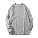 Privathinker Hip Hop Baggy T-shirt For Men Long Sleeve Fashion Brand Cotton Luxury Brand Tops Casual Solid Color Male Tees