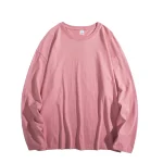 Privathinker Hip Hop Baggy T-shirt For Men Long Sleeve Fashion Brand Cotton Luxury Brand Tops Casual Solid Color Male Tees