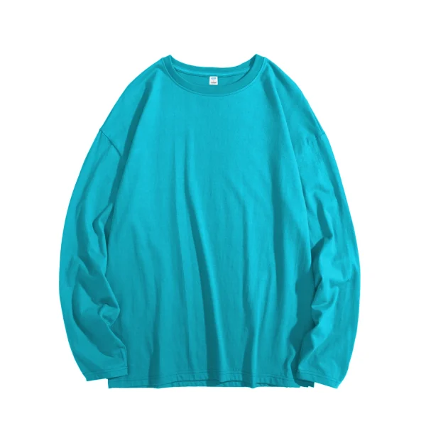 Privathinker Hip Hop Baggy T-shirt For Men Long Sleeve Fashion Brand Cotton Luxury Brand Tops Casual Solid Color Male Tees