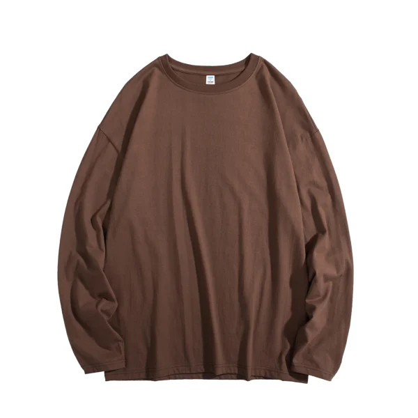 Privathinker Hip Hop Baggy T-shirt For Men Long Sleeve Fashion Brand Cotton Luxury Brand Tops Casual Solid Color Male Tees